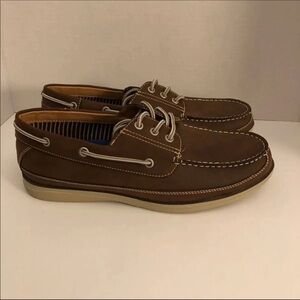 David‎ Stone Shoes Mens Size 9.5 EEE Loafer Boat Slip On Brown